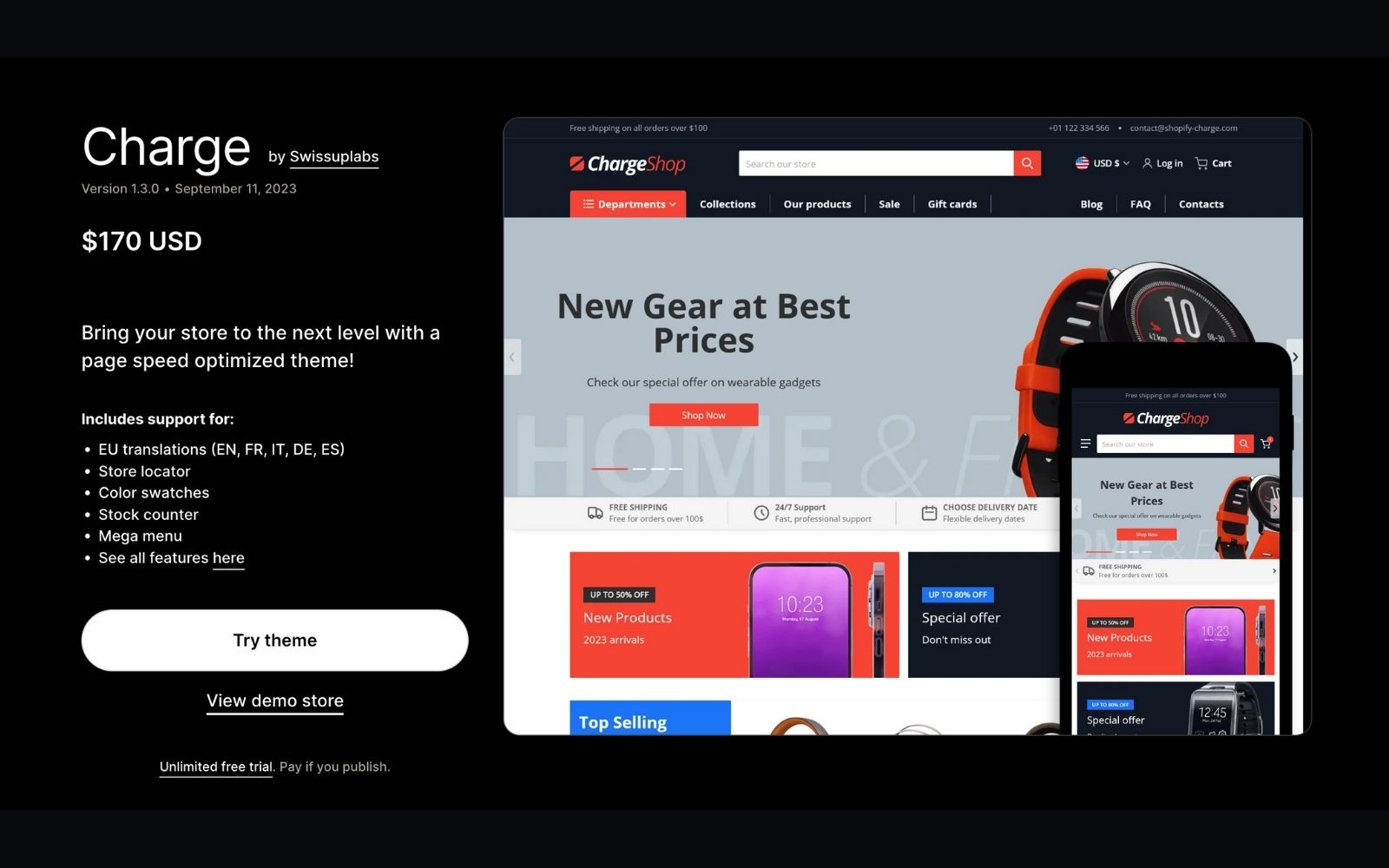 charge shopify theme overview